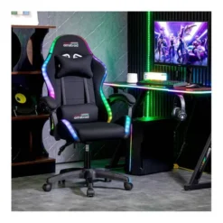 Chaise gaming AMSTRAD AMS-LED-NEXUS Noir