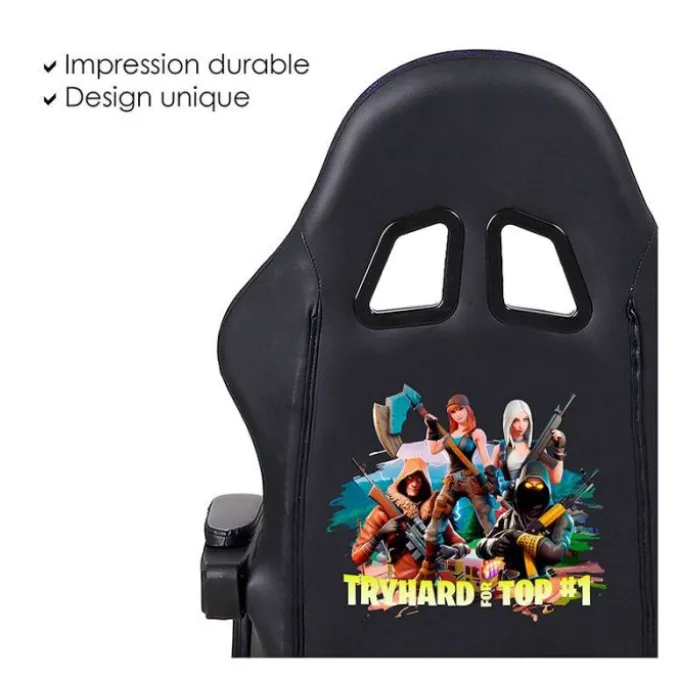 Chaise gaming AMSTRAD AMS 900 LED TOP1 Noir