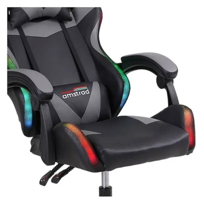 Chaise gaming AMSTRAD 900 LED Gamer Noir