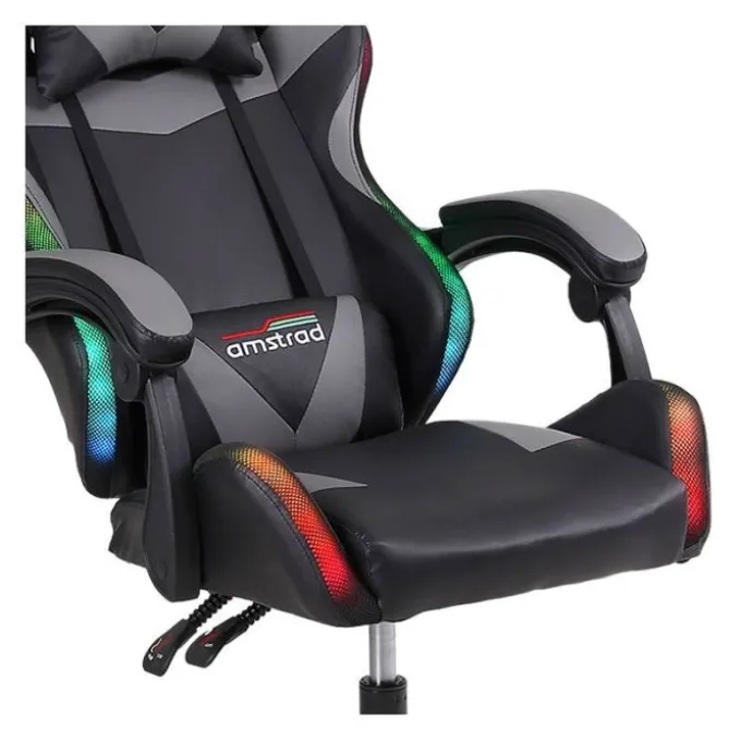Chaise gaming AMSTRAD 900 LED Skull Noir