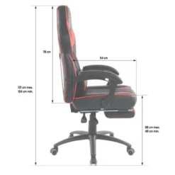 Chaise gaming SPIRIT OF GAMER MUSTANG Noir et rouge