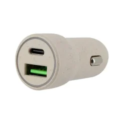 Chargeur allume cigare éco 2 ports USB-C et USB EDENWOOD 20W Beige