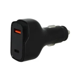 Chargeur allume cigare 2 ports USB-C et USB EDENWOOD 83W et + Câble USB-C / USB-C 1M Noir