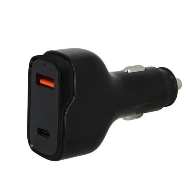 Chargeur allume cigare 2 ports USB-C et USB EDENWOOD 83W et + Câble USB-C / USB-C 1M Noir