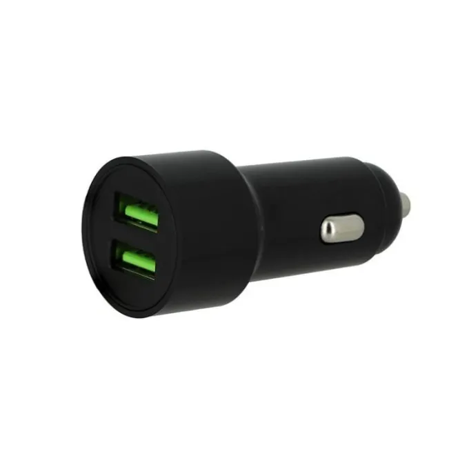 Chargeur allume cigare 2 ports USB HIGH ONE 12W Noir