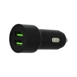 Chargeur allume cigare 2 ports USB HIGH ONE 12W Noir