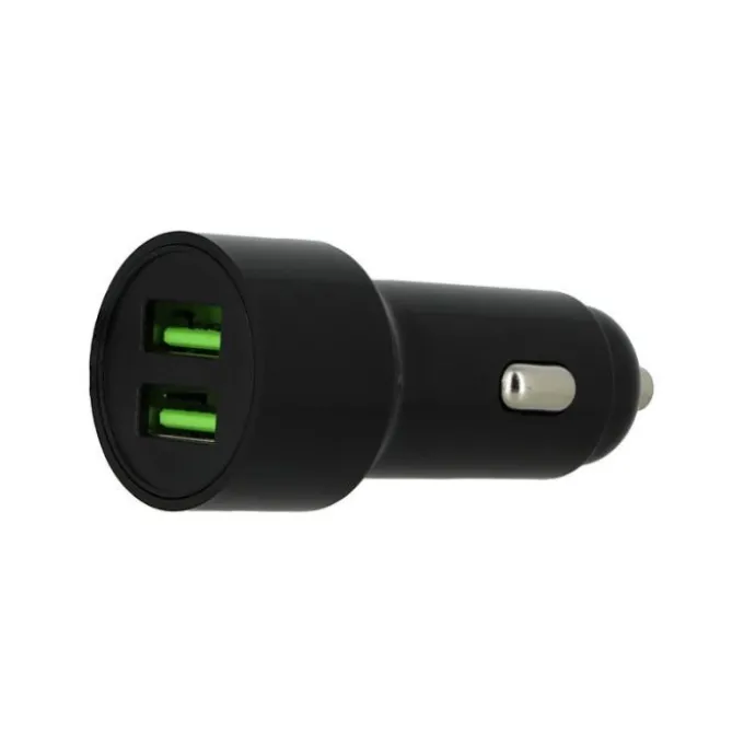 Chargeur allume cigare 2 ports USB HIGH ONE 12W Noir