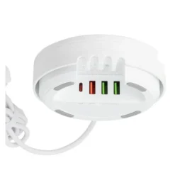 Chargeur à induction et secteur 4 ports USB et USB-C EDENWOOD 77W Blanc