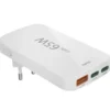 Chargeur rapide HAMA, 2 USB-C, 1 USB-A, mini-chargeur plat, PD, 65 W