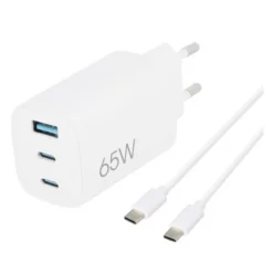 Chargeur secteur 3 ports EDENWOOD 65W 1 USB A 2 USB C