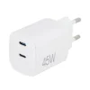 Chargeur secteur 2 ports USB-C EDENWOOD 45W Blanc