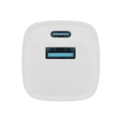 Chargeur secteur 2 ports USB-C 20W et USB 18W EDENWOOD Blanc