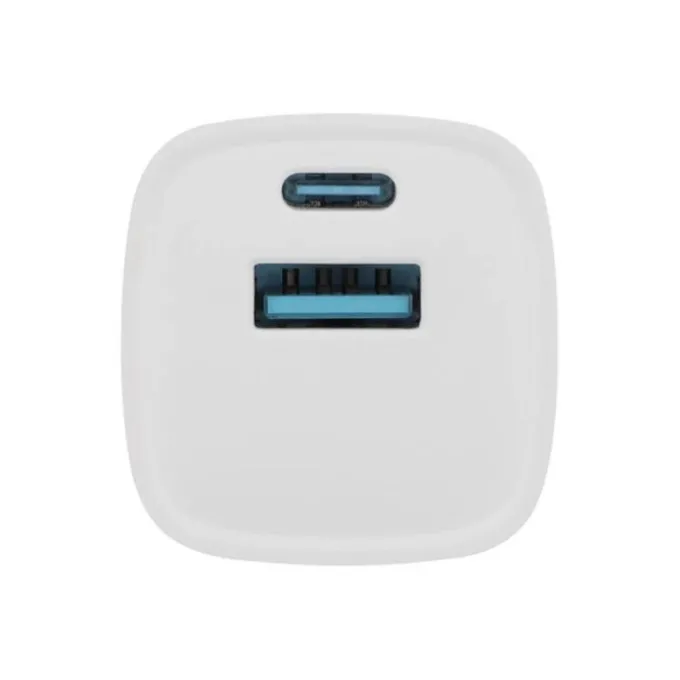 Chargeur secteur 2 ports USB-C 20W et USB 18W EDENWOOD Blanc