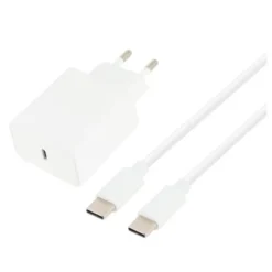 Chargeur secteur USB-C EDENWOOD 45W + Câble USB-C / USB-C 1M Blanc