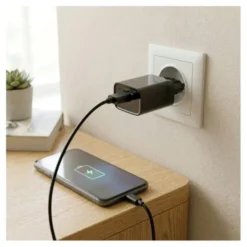 Chargeur secteur USB HIGH ONE 2,4AA + Câble USB-C/ USB 1M Noir