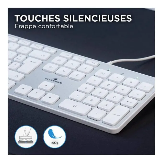 Clavier BLUESTORK filaire pour Mac