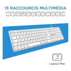 Clavier BLUESTORK filaire pour Mac
