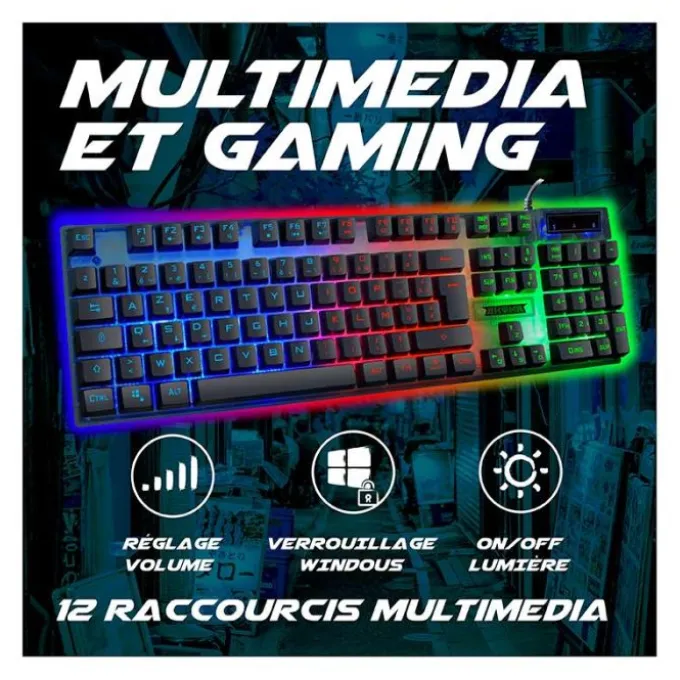 Clavier gamer AKUMA SHONEN K01 membrane