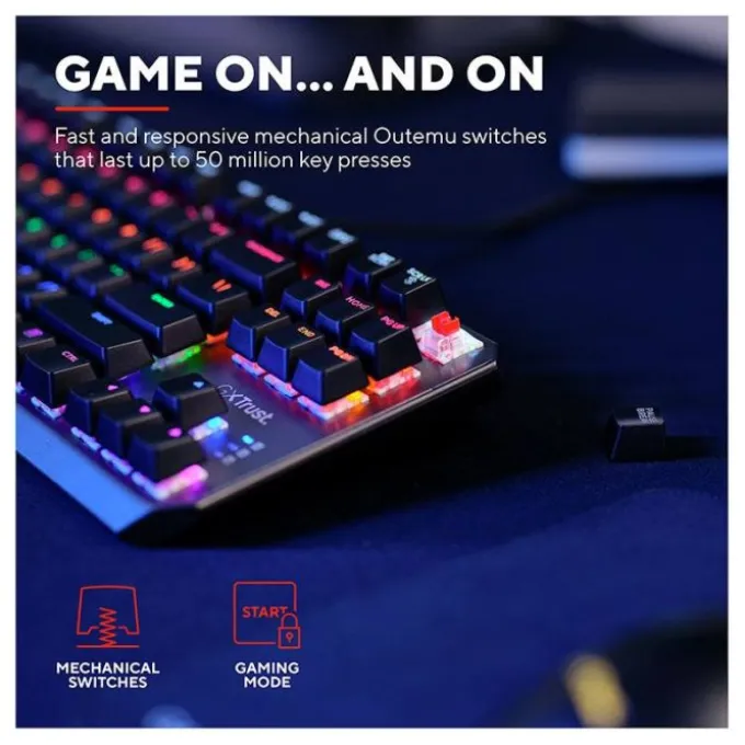 Clavier gamer TRUST TKL mécanique CALLAZ