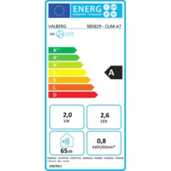 Climatiseur mobile VALBERG CLIM-A7 pour pièce de 15m2