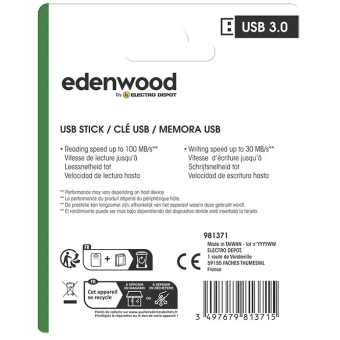 Clé USB 3.0 EDENWOOD 128Go