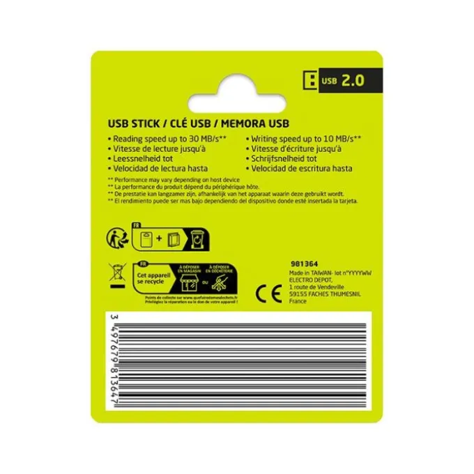 Clé USB 2.0 HIGH ONE 16Go