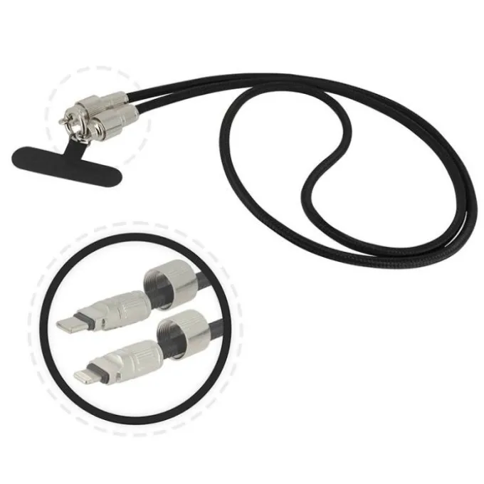 CORDON + CABLE DE CHARGE USB C LIGHTNING 1M20