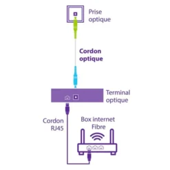 CORDON FIBRE OPTIQUE COMPATIBLE FREE 10M