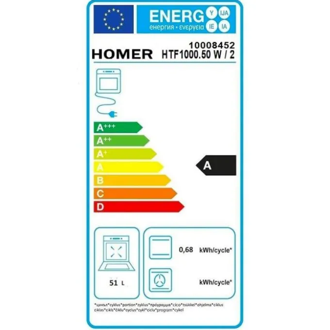 Cuisinière électrique HOMER HTF 1000.50 W / 2