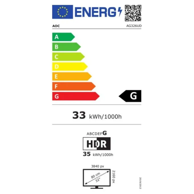 Ecran PC AOC 32" OLED AG326UD-165Hz/0,03ms