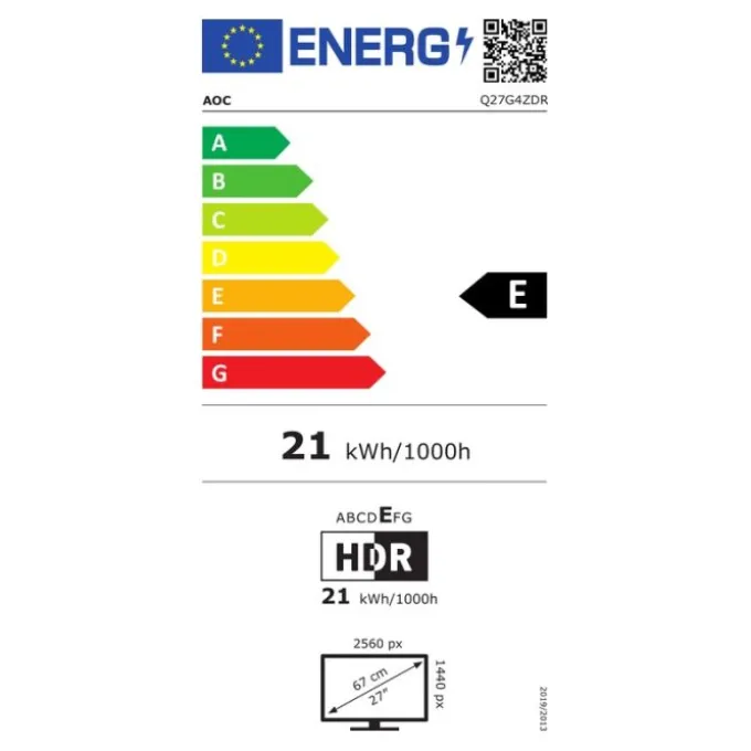 Ecran PC AOC 27" OLED Q27G4ZDR-240Hz/0,03ms