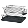 Egouttoir COSYLIFE métal noir pliable
