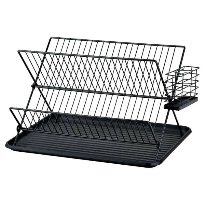 Egouttoir COSYLIFE métal noir pliable