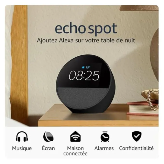 Enceinte AMAZON ECHO SPOT Noire