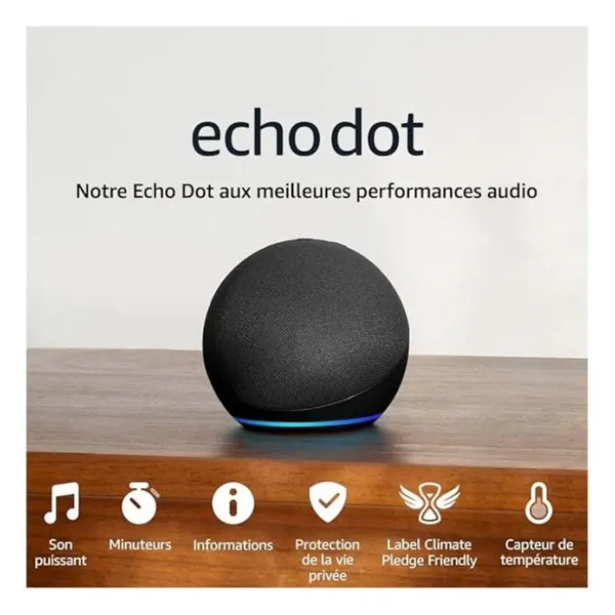 Enceinte connectée AMAZON ECHO DOT 5ème génération noire