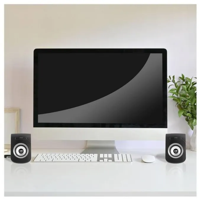 Enceintes APM Filaires USB 2.0 - Duo Haut-Parleurs PC