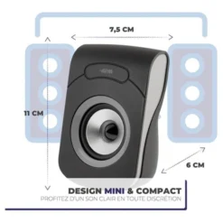 Enceintes APM Filaires USB 2.0 - Duo Haut-Parleurs PC