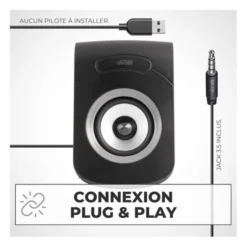 Enceintes APM Filaires USB 2.0 - Duo Haut-Parleurs PC