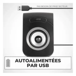 Enceintes APM Filaires USB 2.0 - Duo Haut-Parleurs PC