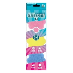 Eponges SCRUB fleur x3