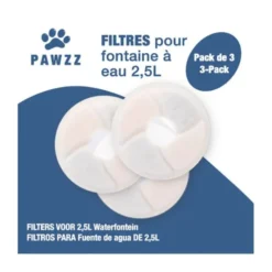 Filtre pack de 3 pour fontaine à l'eau PAWZZ