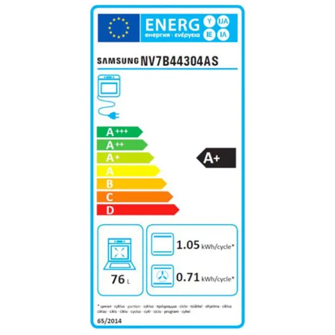 Four encastrable SAMSUNG à chaleur tournante NV7B44304AS