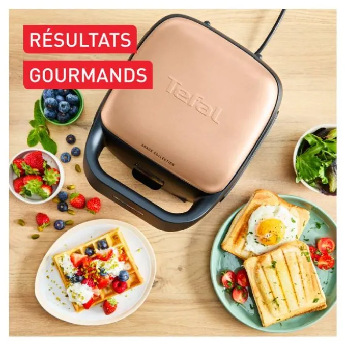 Gaufrier TEFAL + Croque-monsieur Snack collection - SW863J