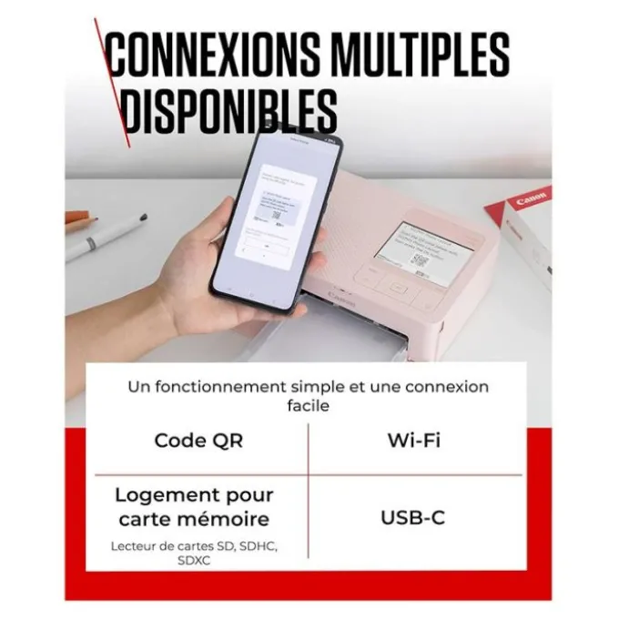 Imprimante photo wifi CANON SELPHY CP1500 noire - impression format photo (10x15cm)