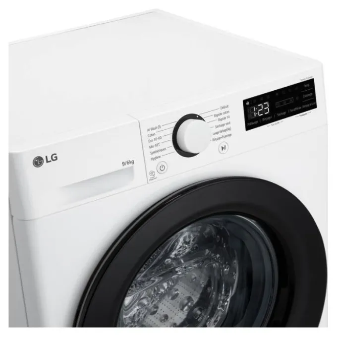 Lave-linge séchant 9 kg / 6 kg LG F964R35WR