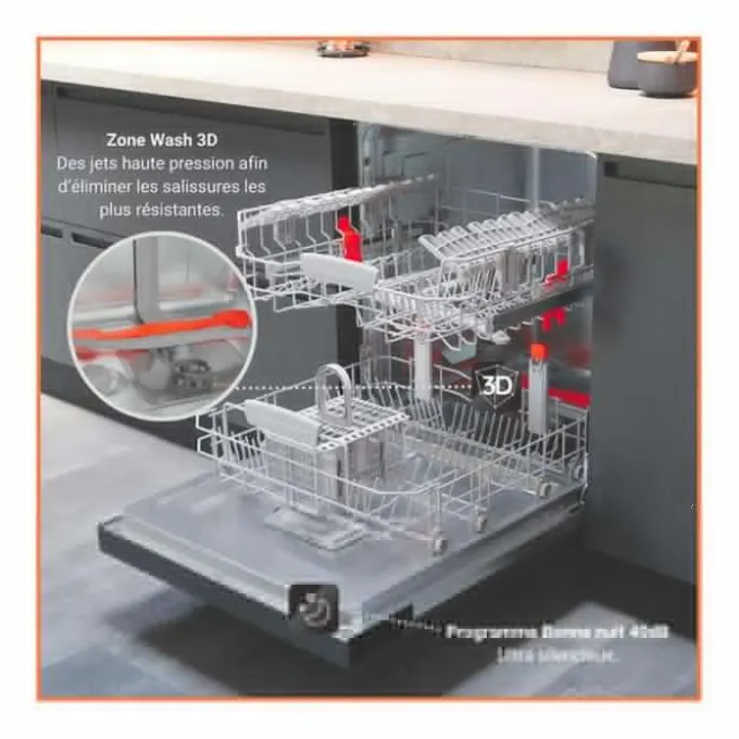 Lave-vaisselle semi-intégrable HOTPOINT HA3PB14BN7A0X