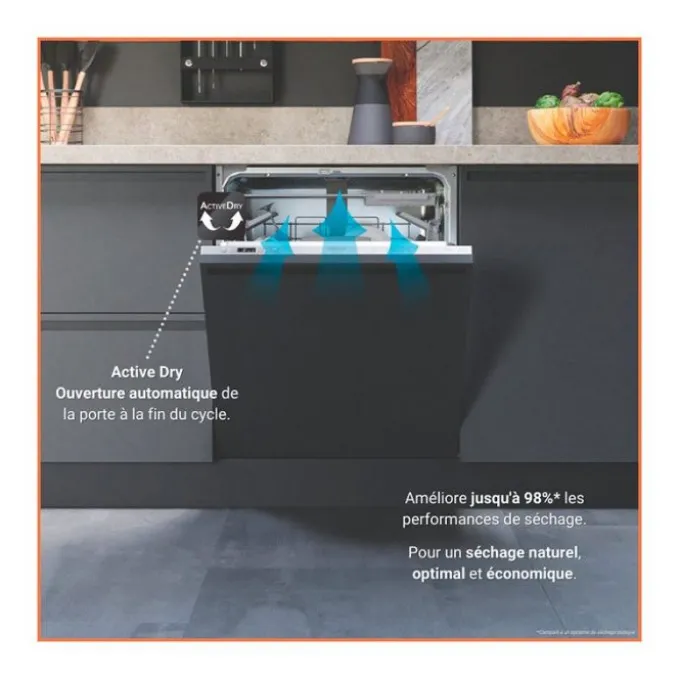 Lave-vaisselle semi-intégrable HOTPOINT HA3PB14BN7A0X