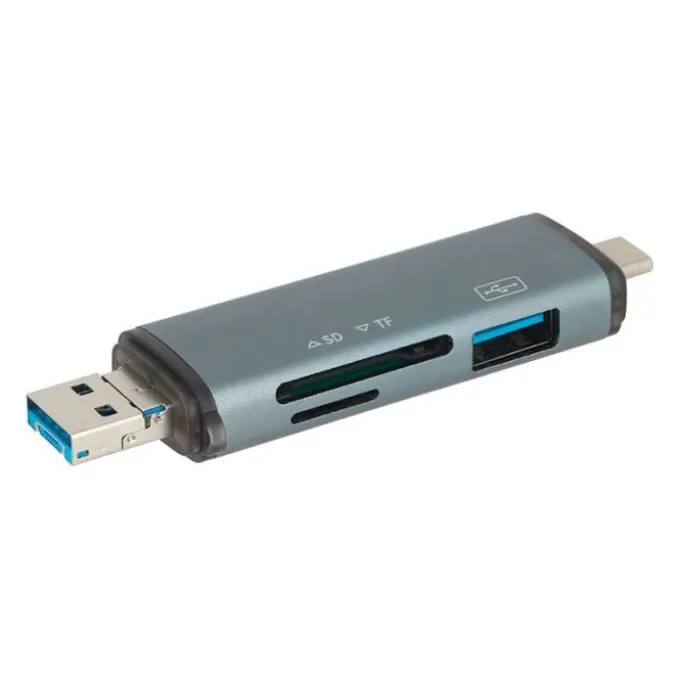 Lecteur de cartes multifonction SEDEA 6 en 1 - USB - USB-C