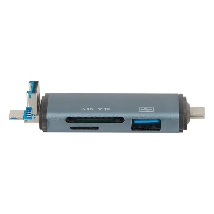 Lecteur de cartes multifonction SEDEA 6 en 1 - USB - USB-C