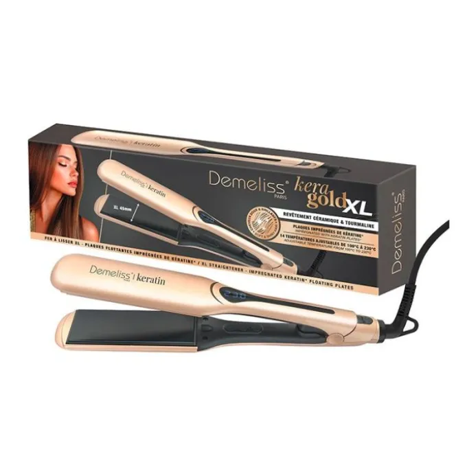Lisseur Demeliss Kera-Gold XL plaques larges